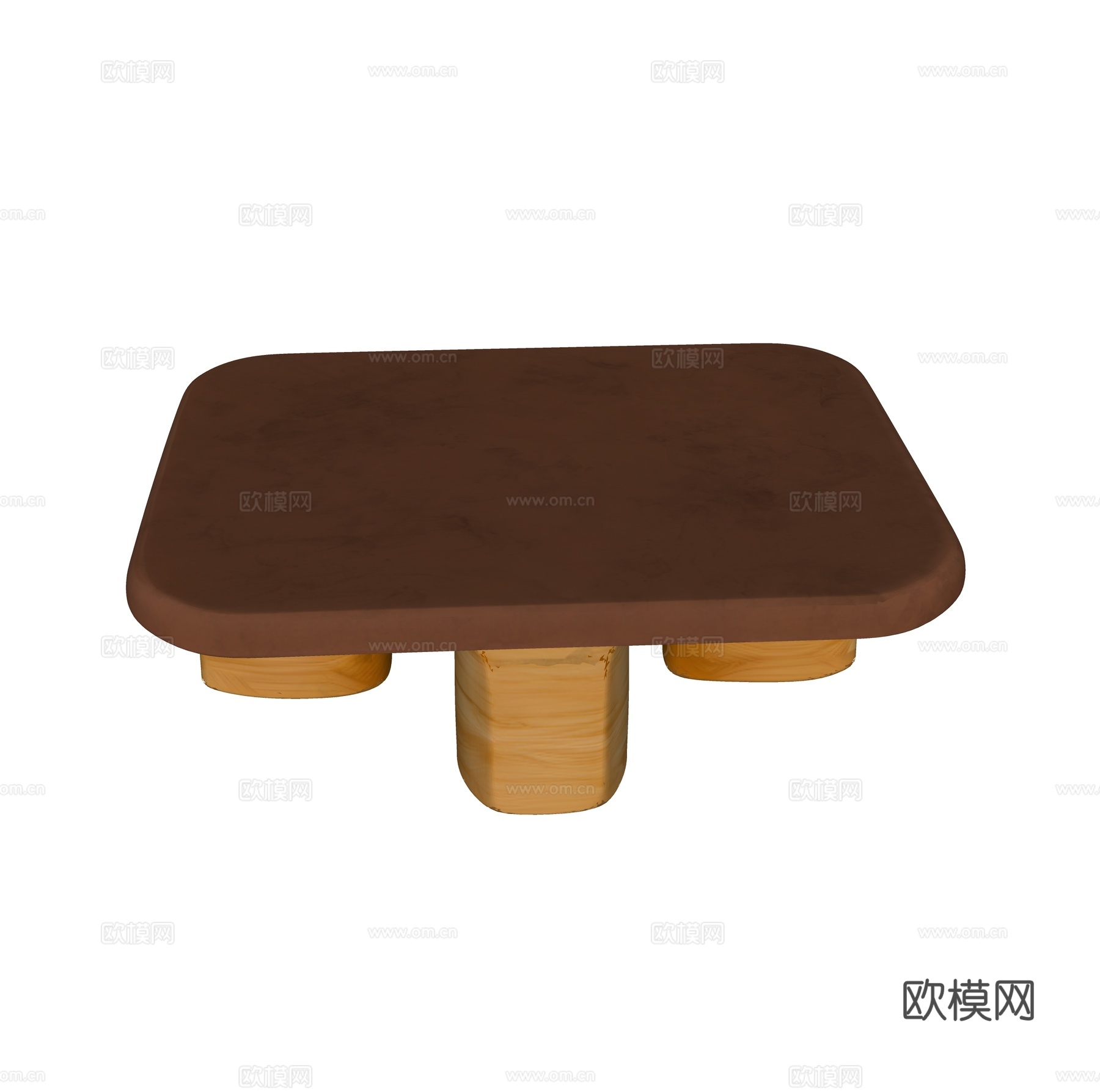 木质茶几su模型