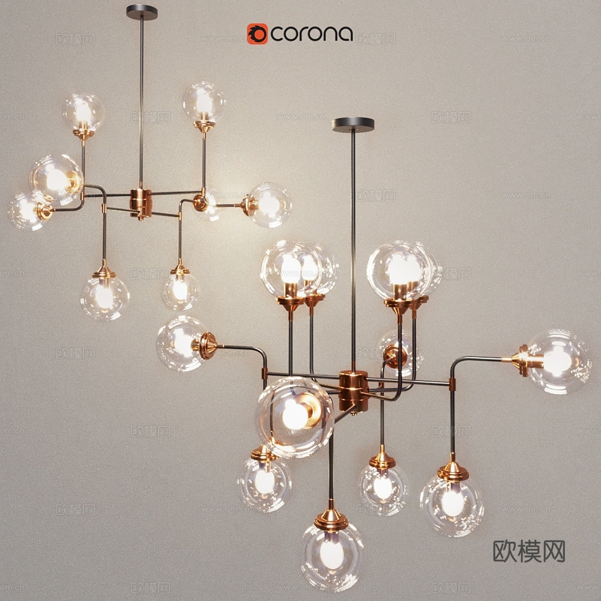 阁楼吊灯3d模型下载