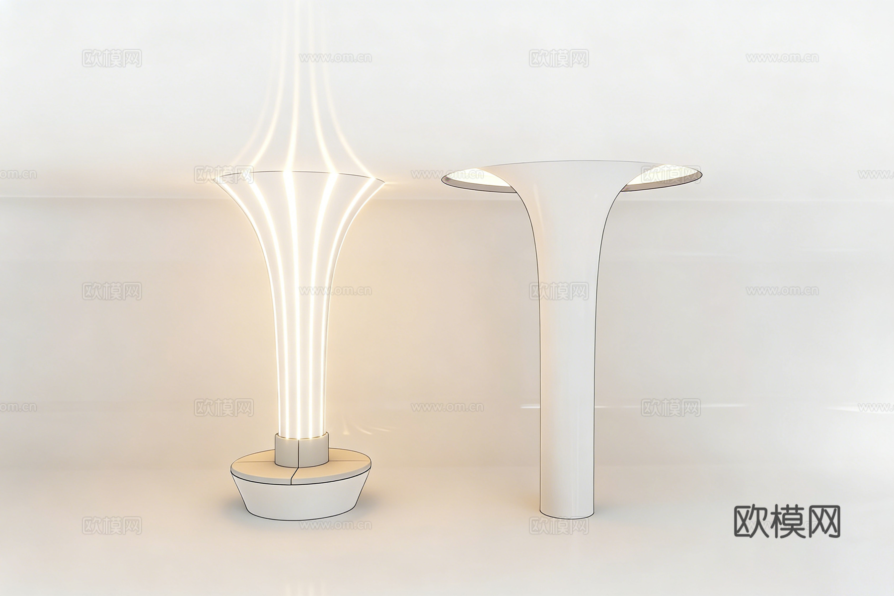 艺术空间灯带su模型