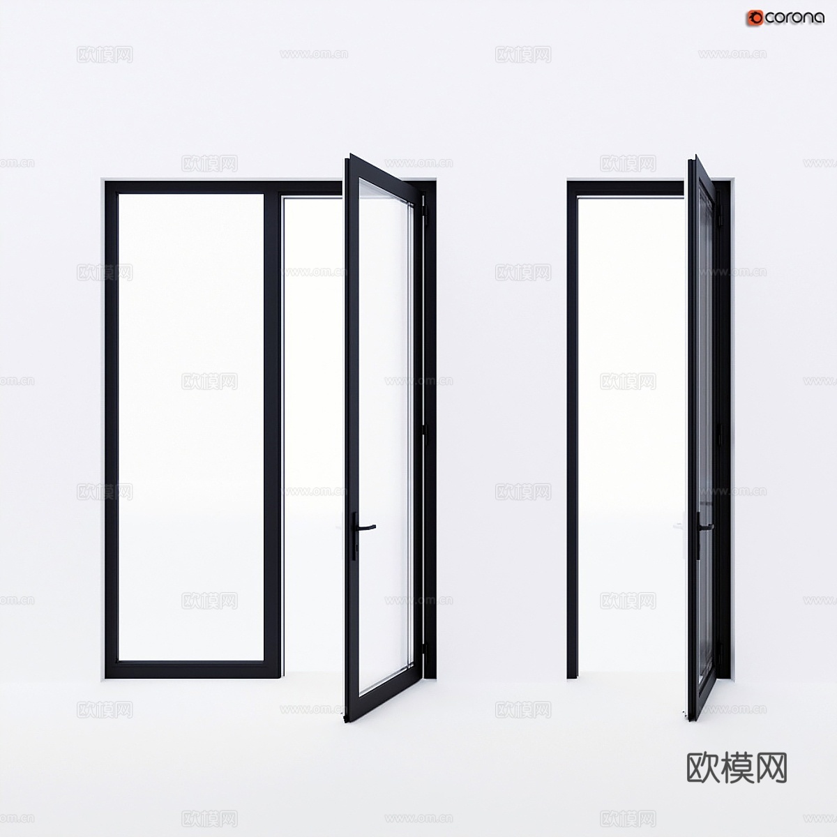 阳台门 Alumil3d模型下载