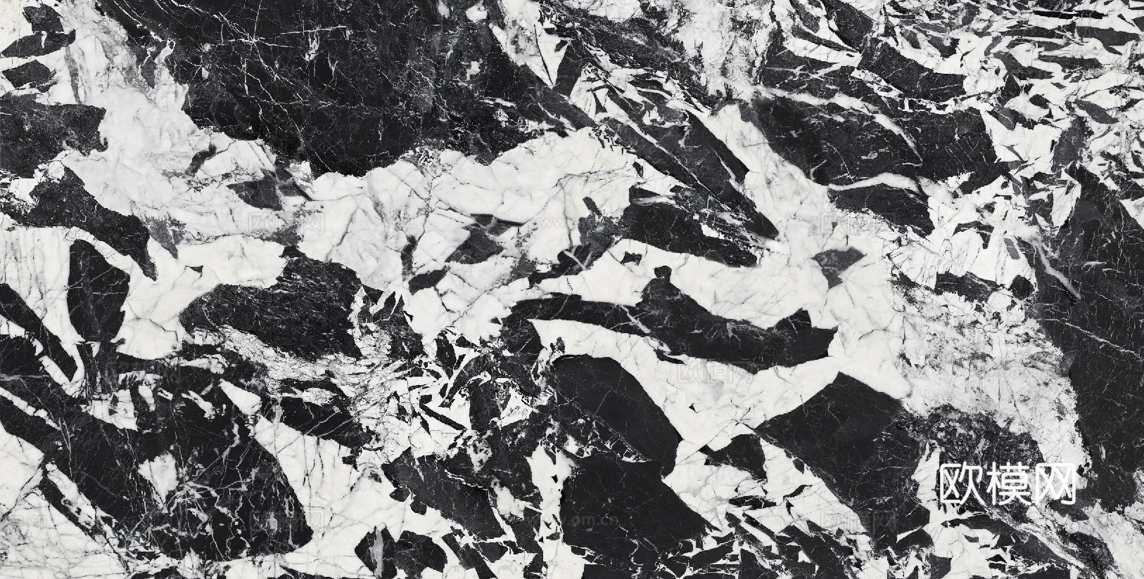 宝格丽拿破仑黑白色大理石