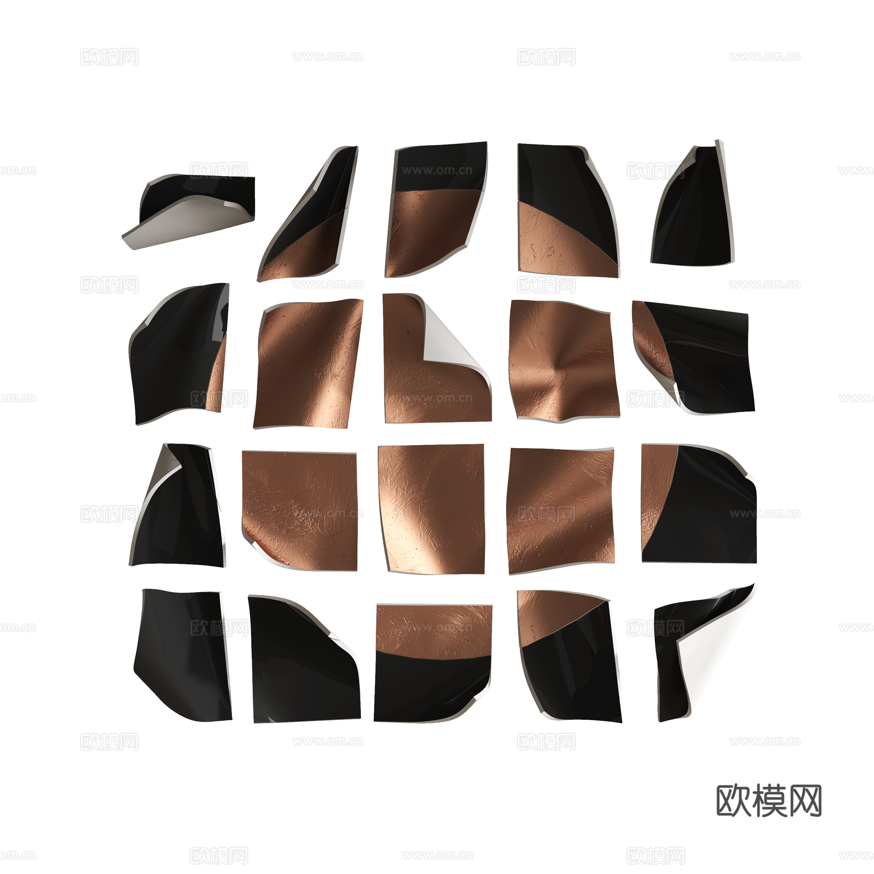 现代轻奢墙饰挂件su模型