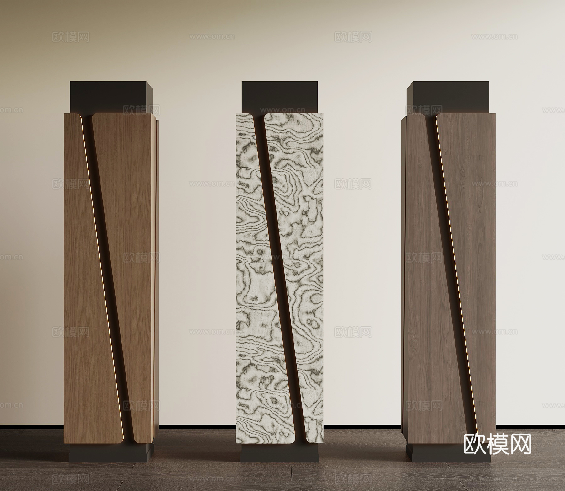 现代意式柱子 方柱su模型