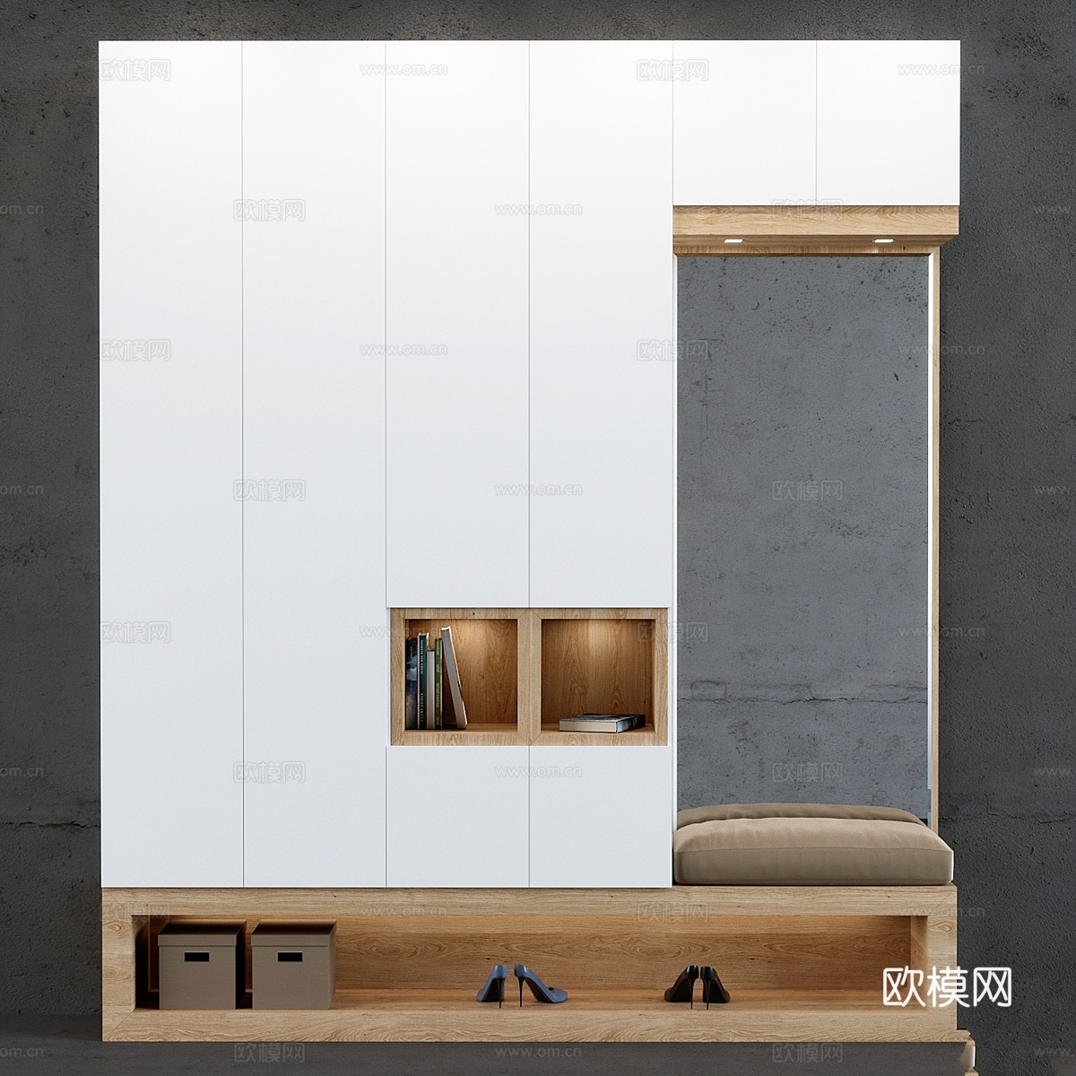 走廊-储物区3d模型下载