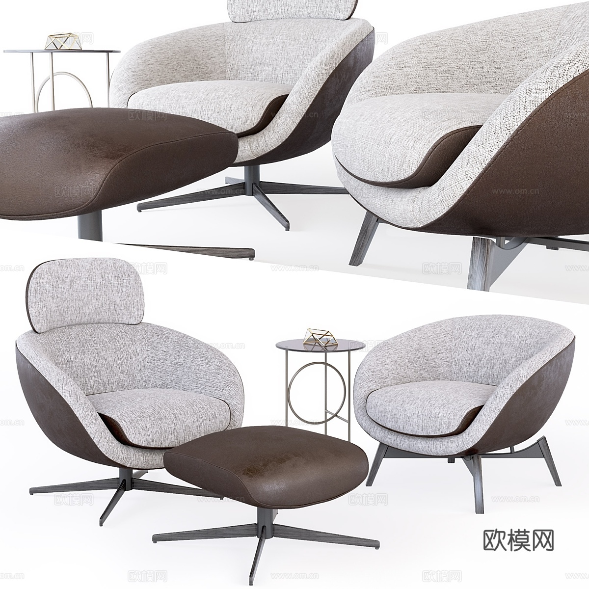 Minotti Russell 休闲椅3d模型下载