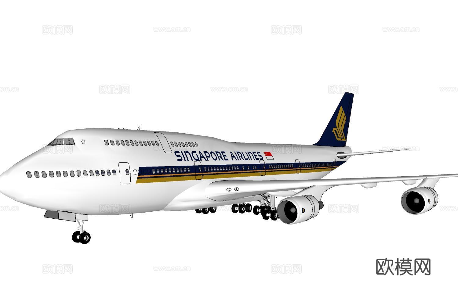 飞机su模型下载（渲染图2）