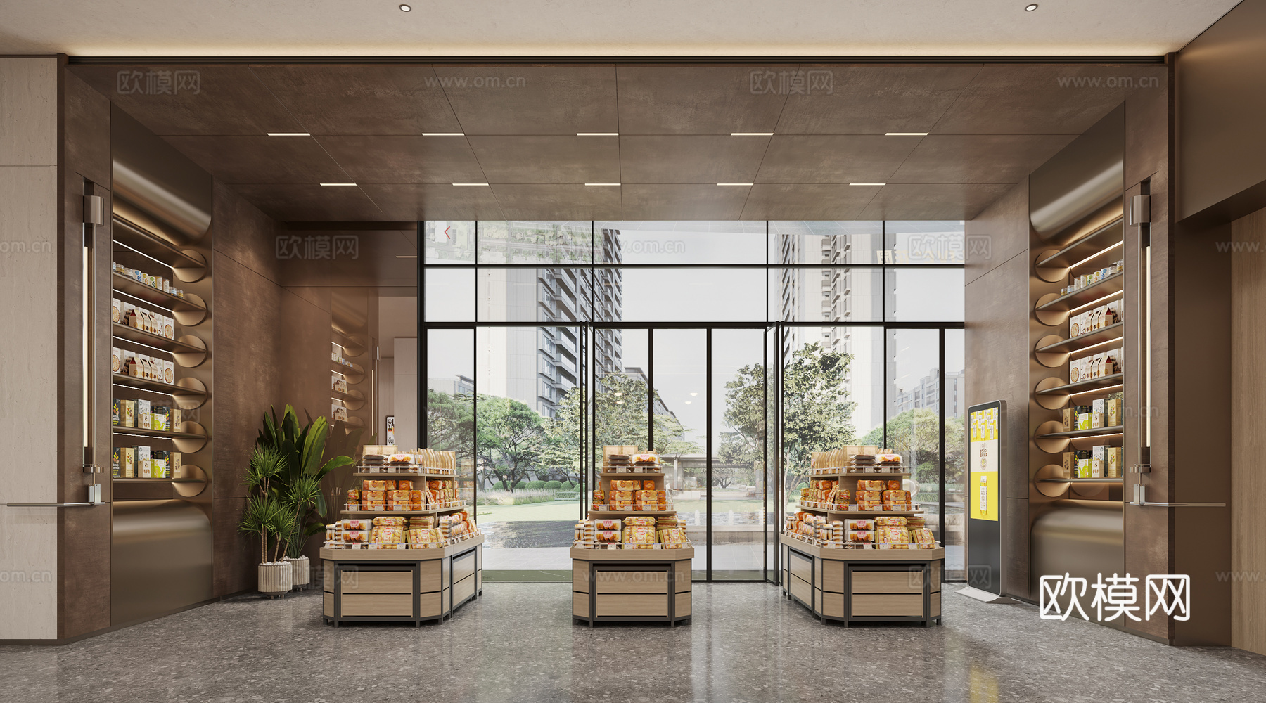 现代超市社区超市3d模型下载（渲染图3）