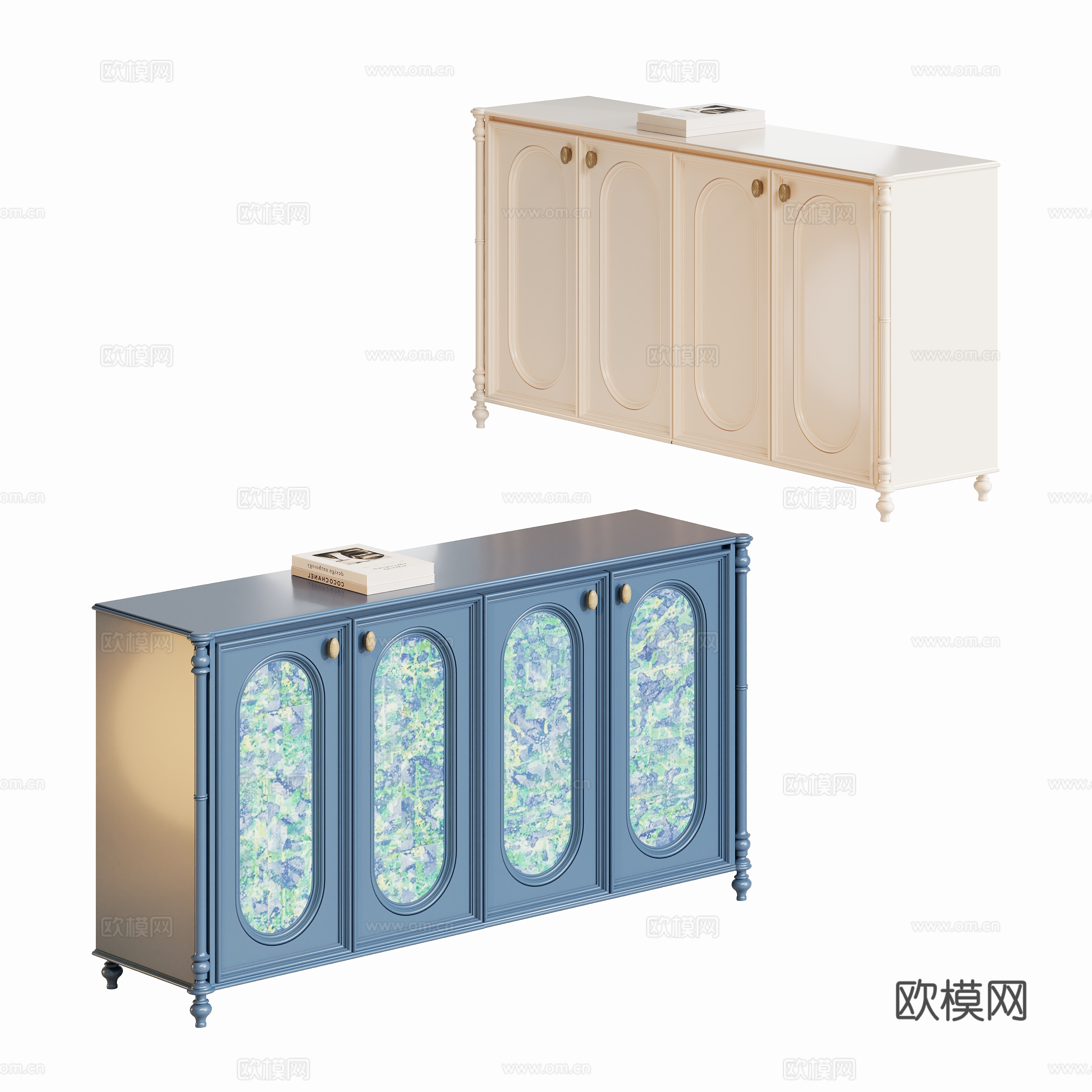 法式欧式斗柜端景su模型