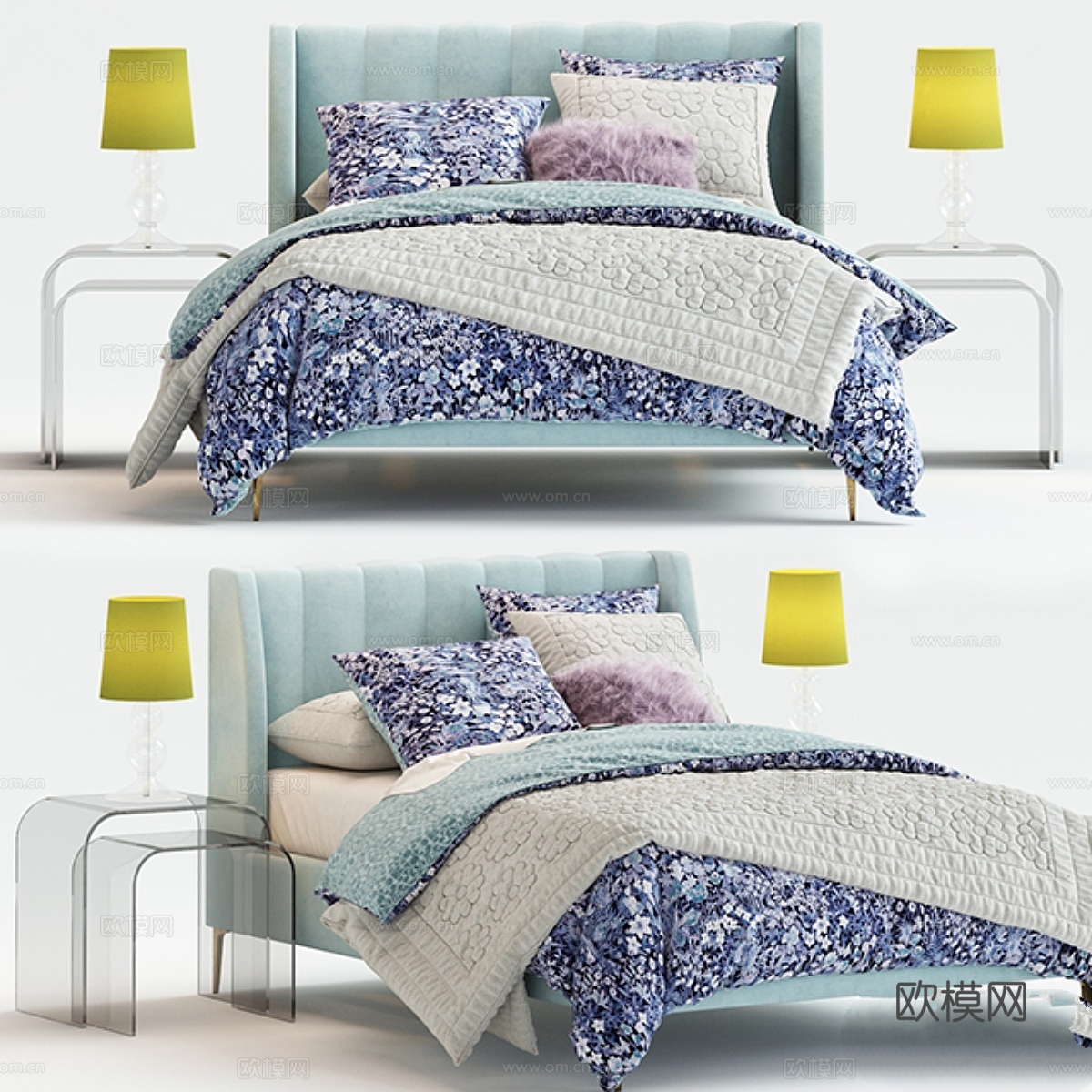 阿瓦隆频道缝线床3d模型下载