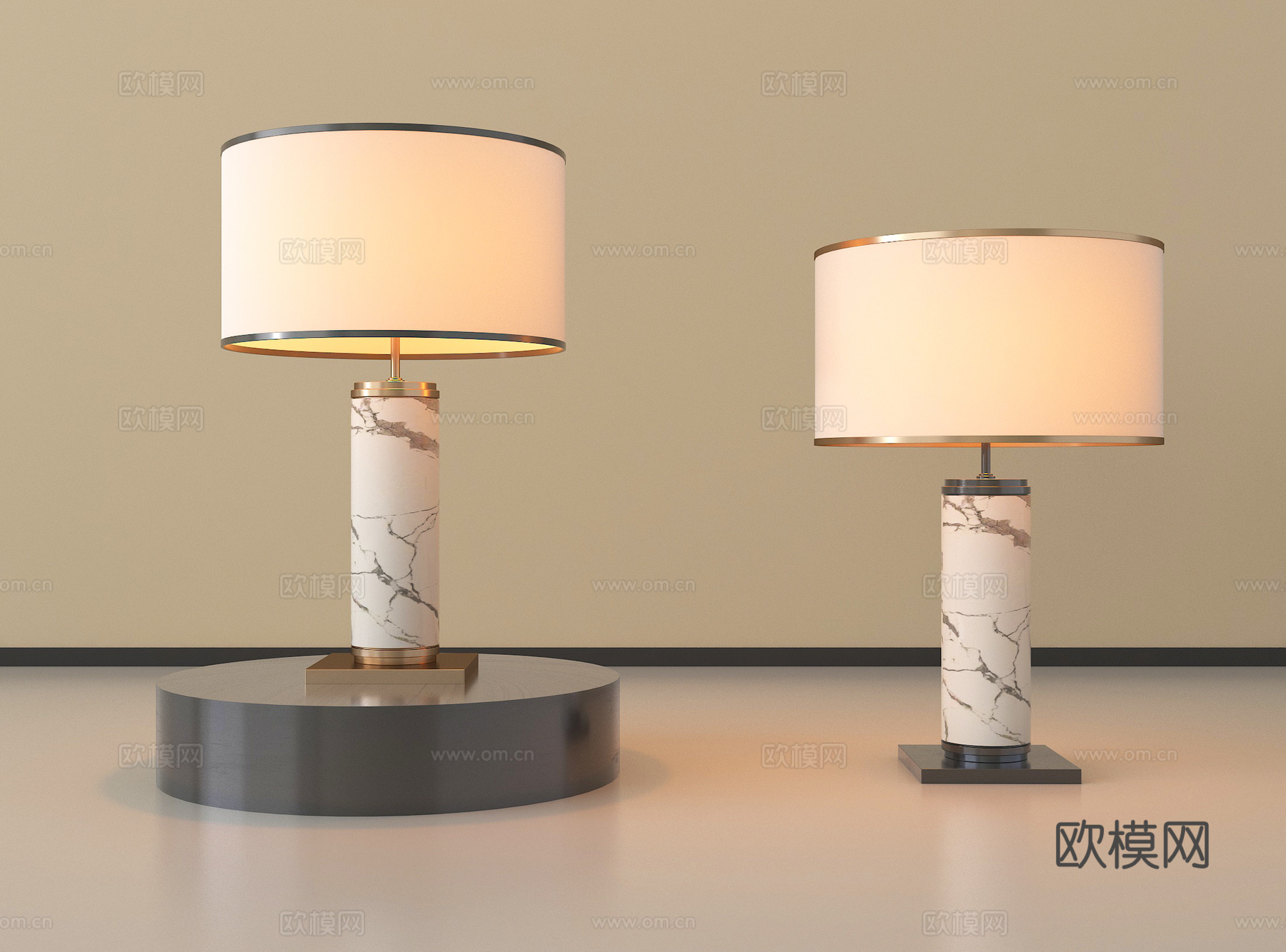 新中式台灯 装饰灯 金属su模型