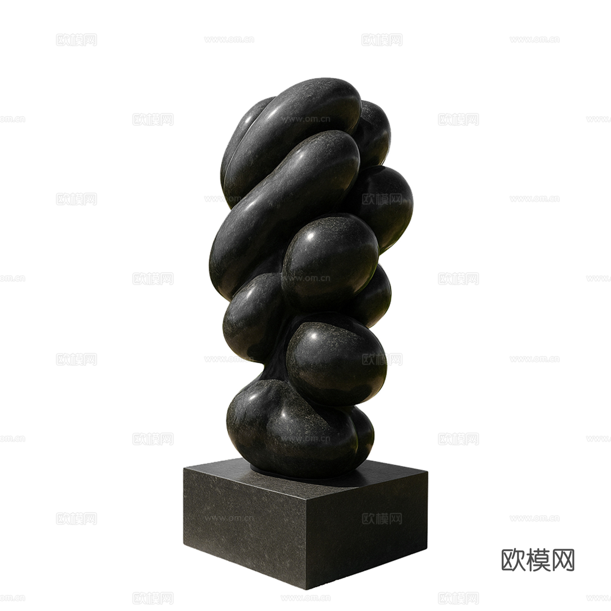 现代异形雕塑摆件su模型