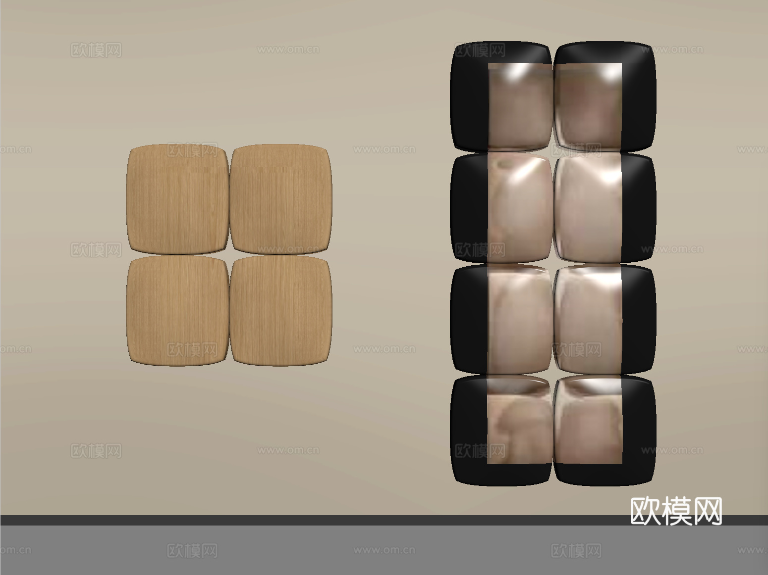 现代墙饰 挂件 立体墙饰su模型