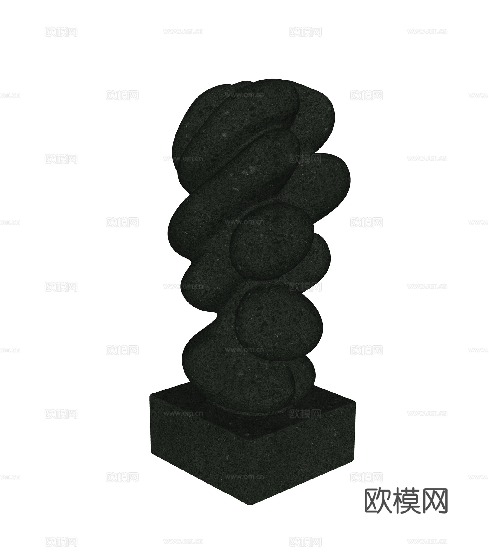 现代异形雕塑摆件su模型