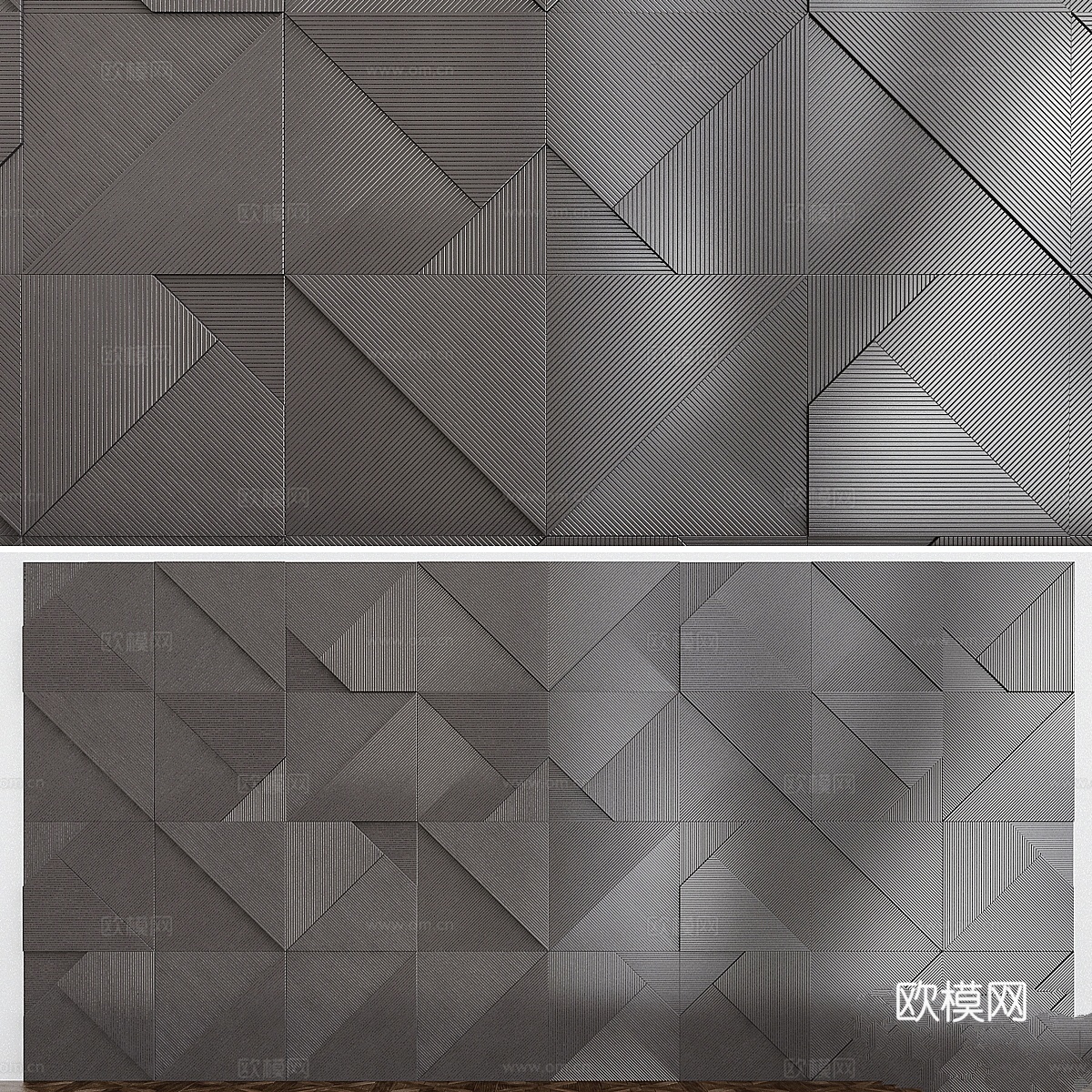 Alivio条纹3D石膏板3d模型下载