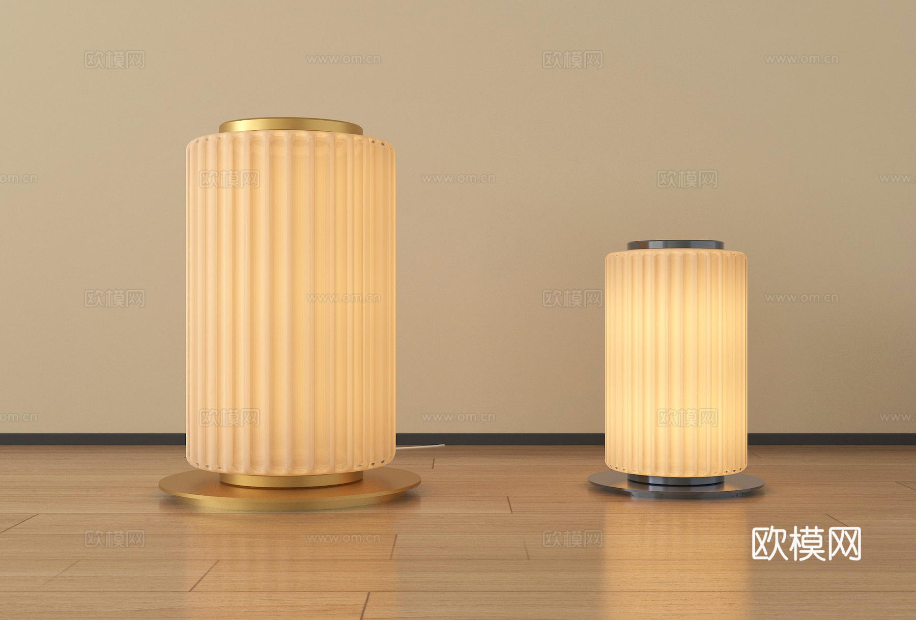 新中式台灯 装饰灯 金属3d模型下载