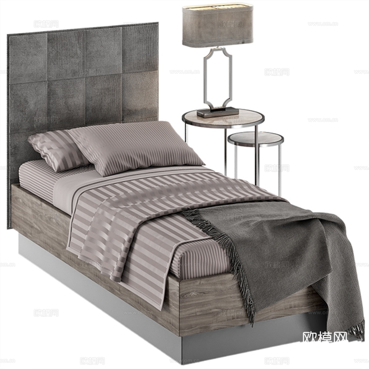 单人床 083d模型下载