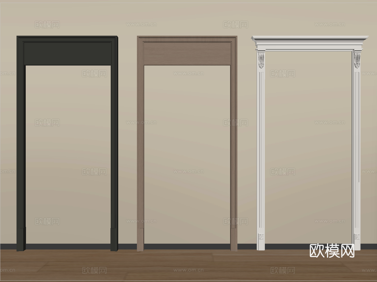 法式垭口 门套  门洞su模型