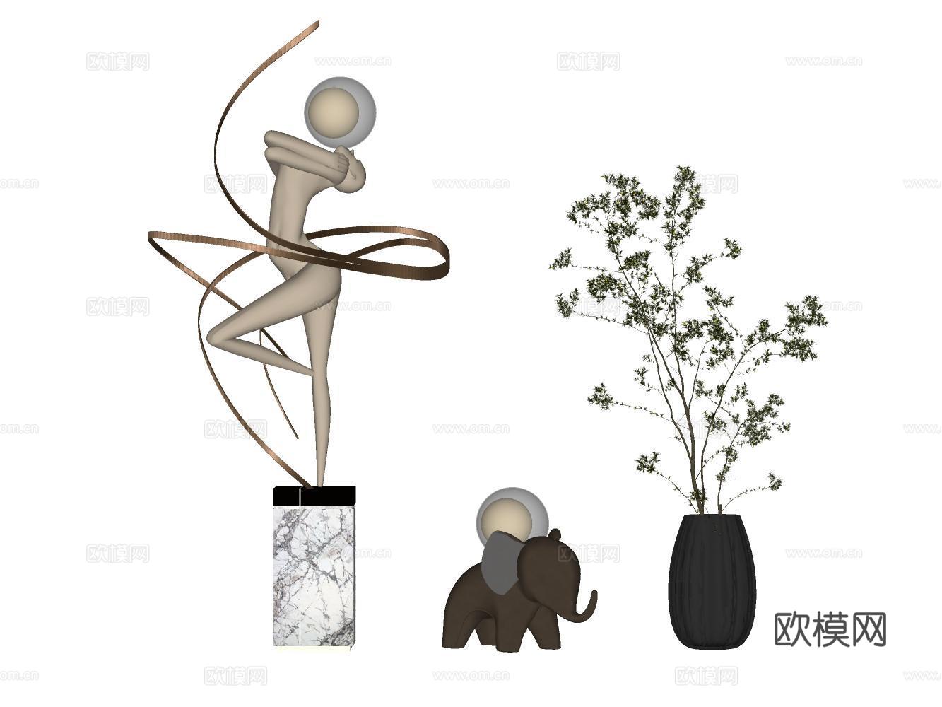 饰品摆件su模型