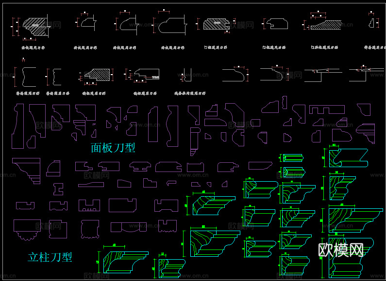 踢脚线天花脚线门套线石膏线条CAD图库cad施工图下载（渲染图8）