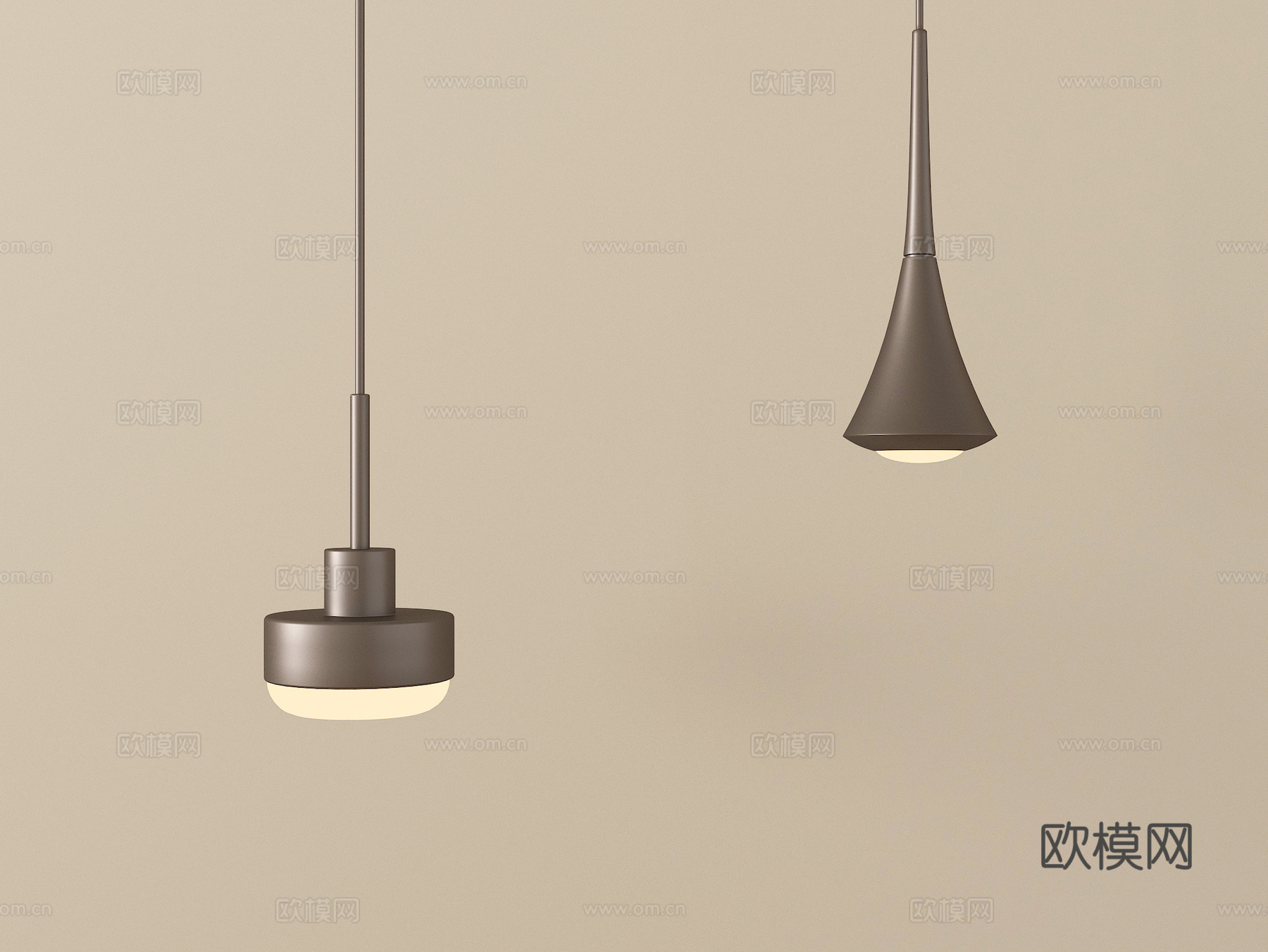现代金属吊灯 小吊灯su模型