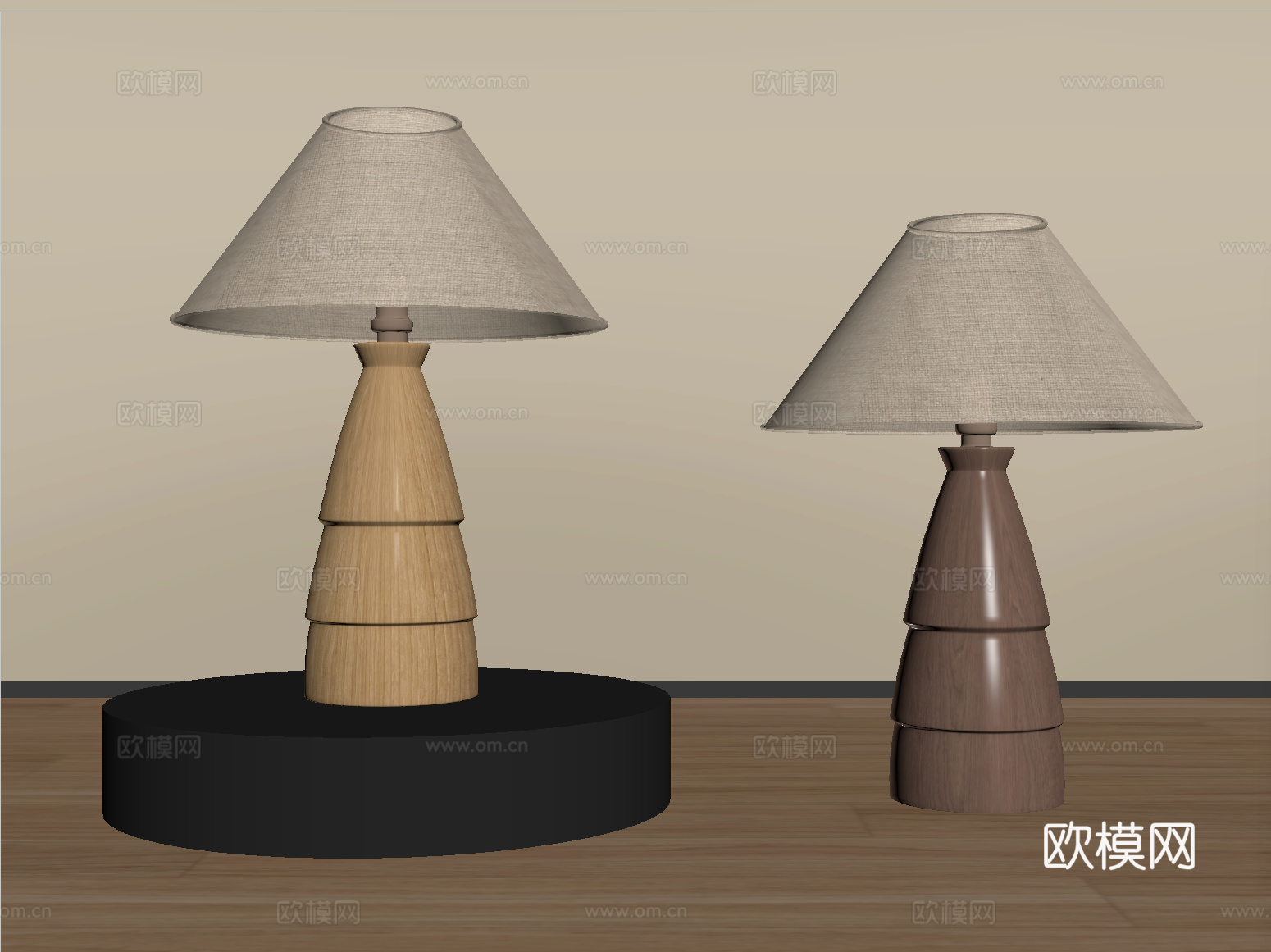 中古风台灯 装饰台灯su模型