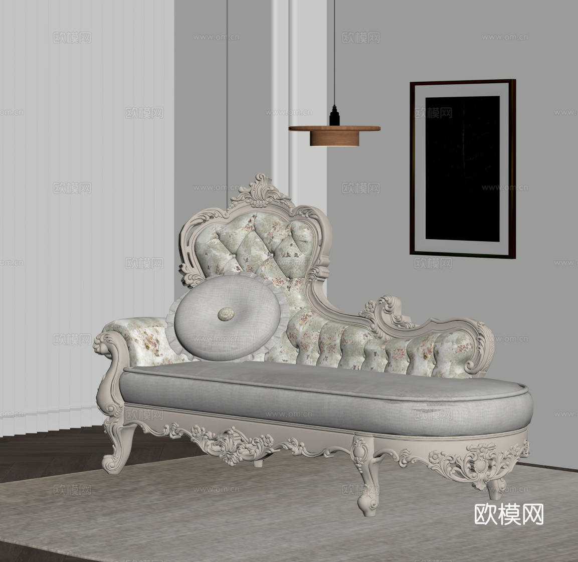 法式沙发凳 贵妃椅su模型su模型