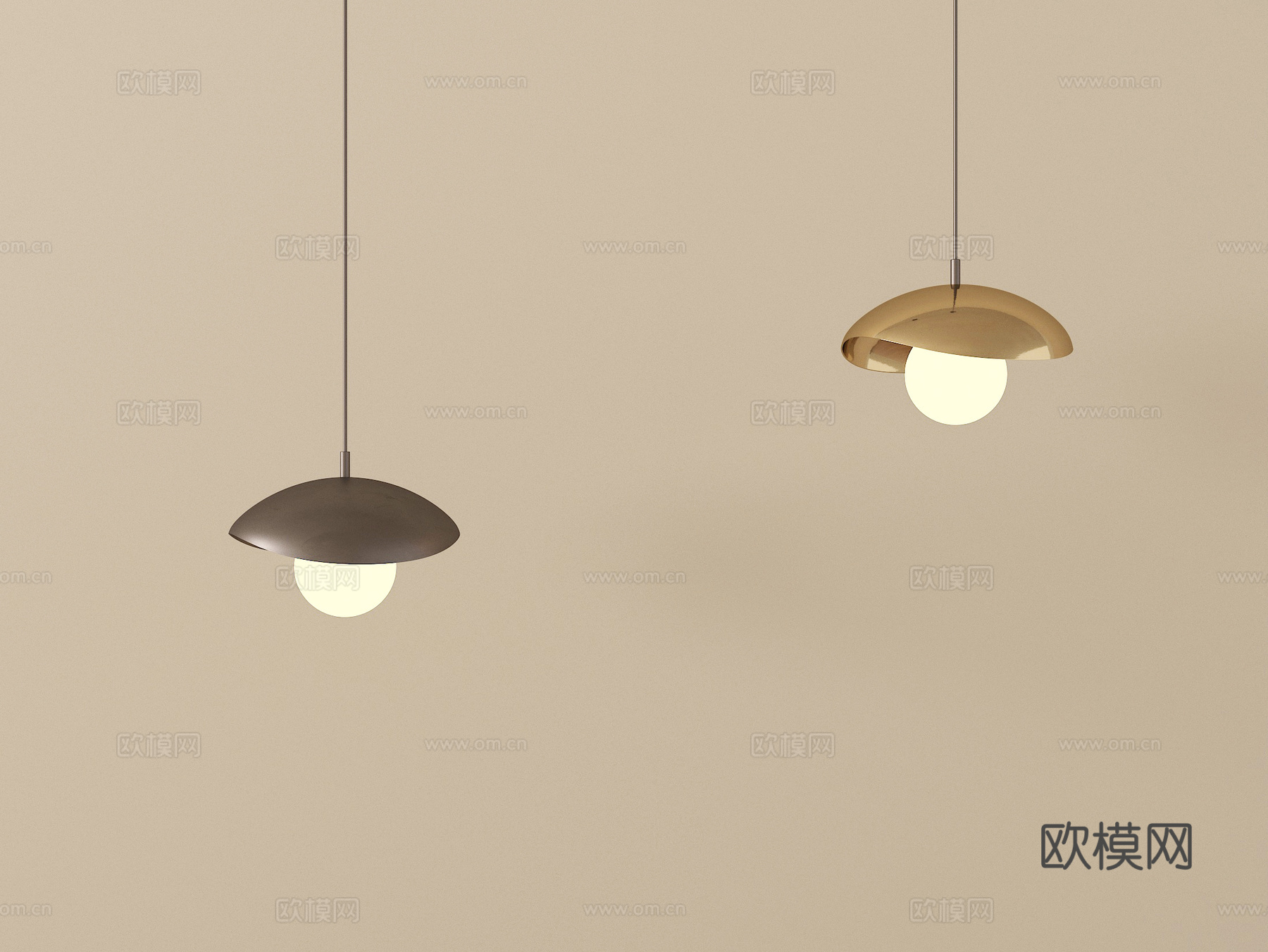 现代金属吊灯 小吊灯su模型