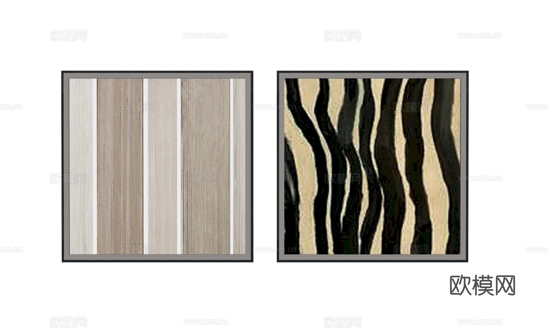 现代装饰画挂画su模型