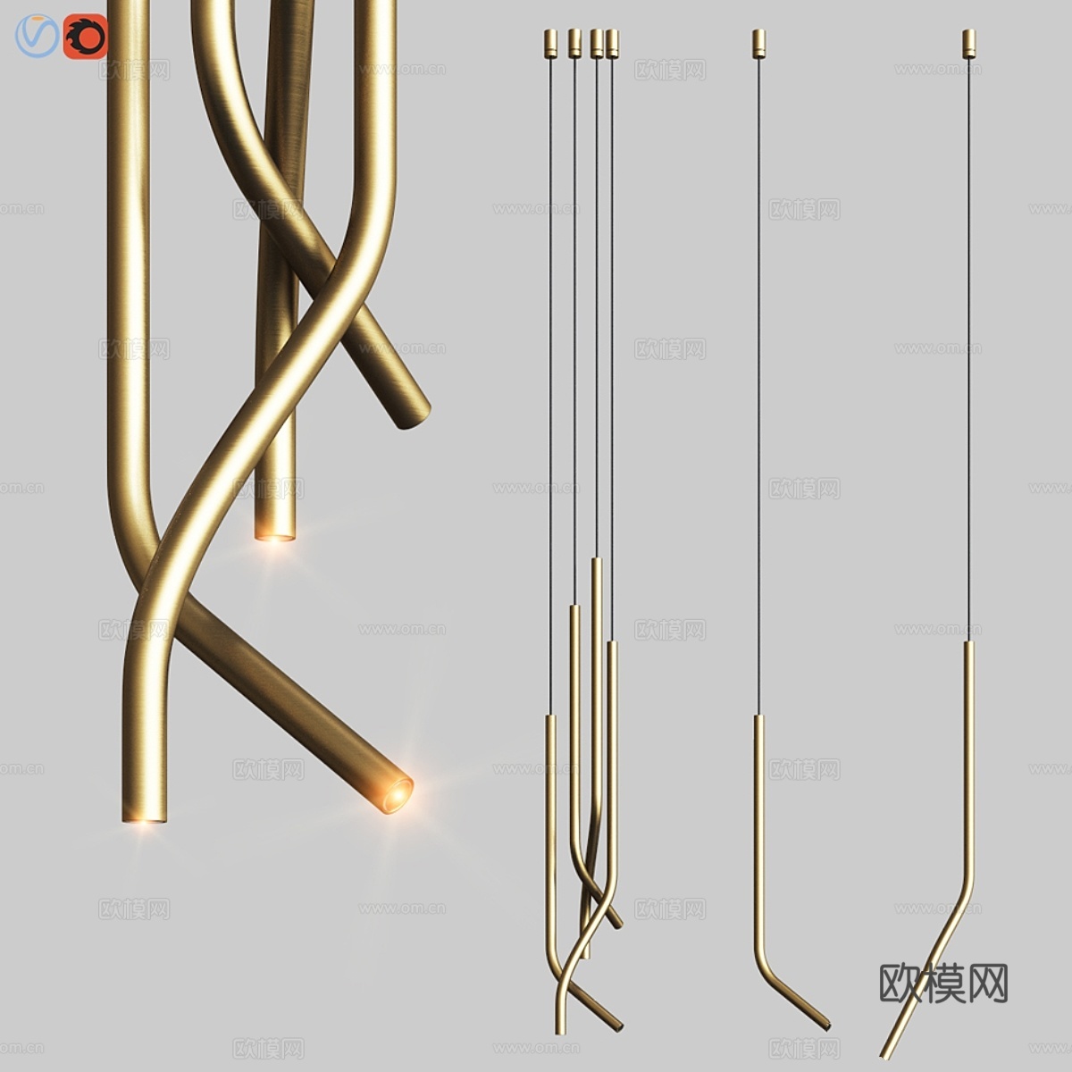 天秤座吊灯3d模型下载
