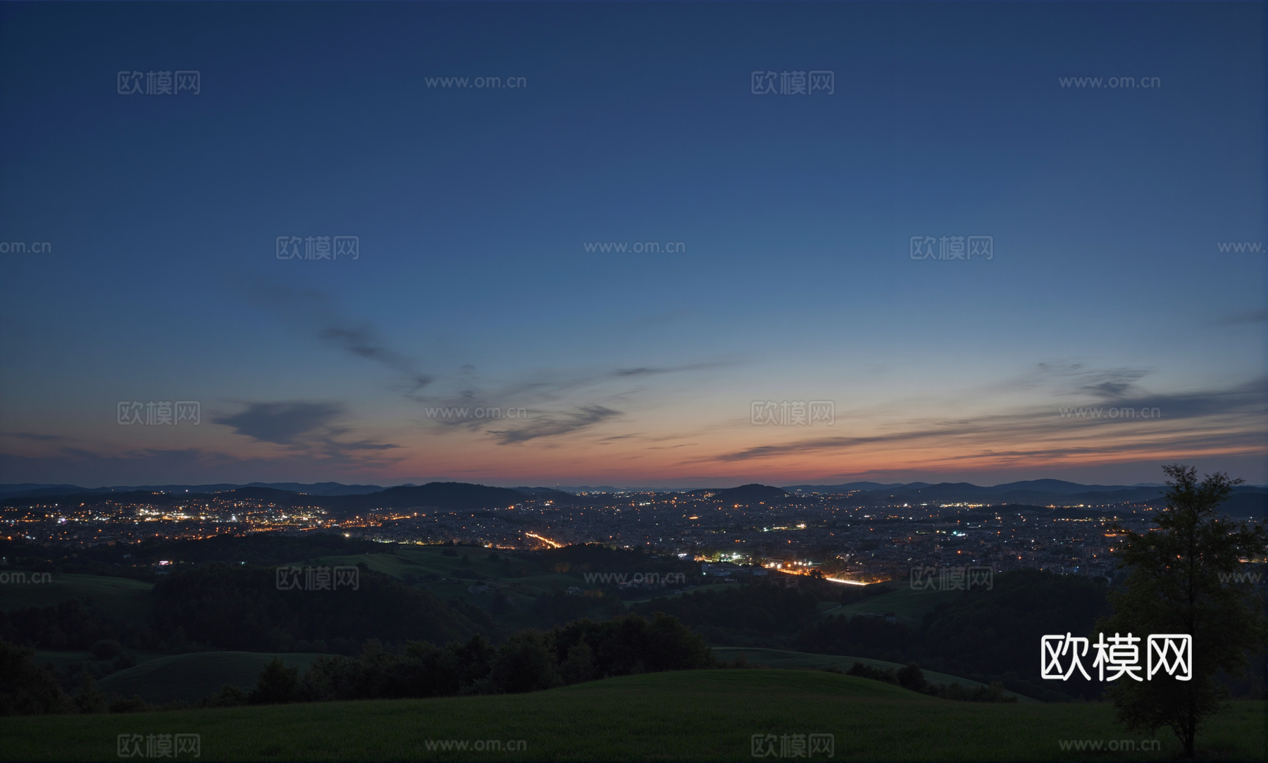 天空_黄昏夕阳_自然风景夜景