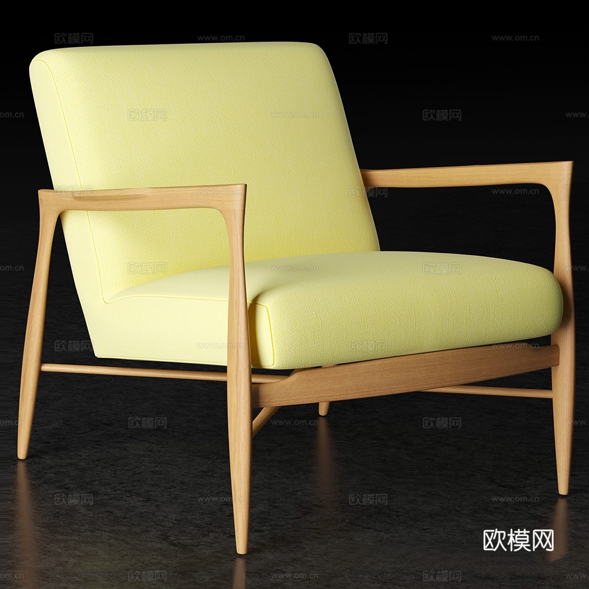 悬浮扶手椅3d模型下载