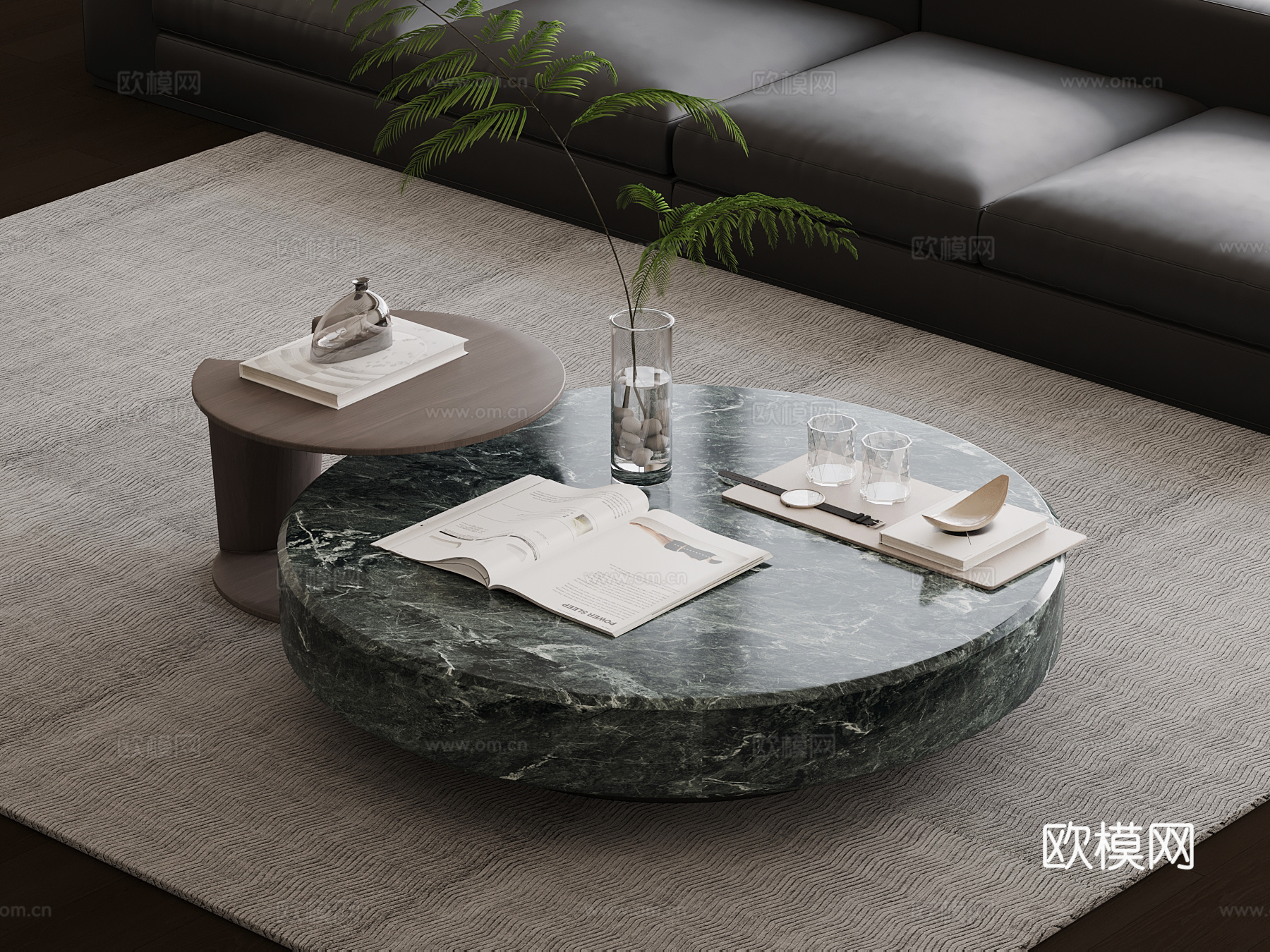 意式茶几su模型