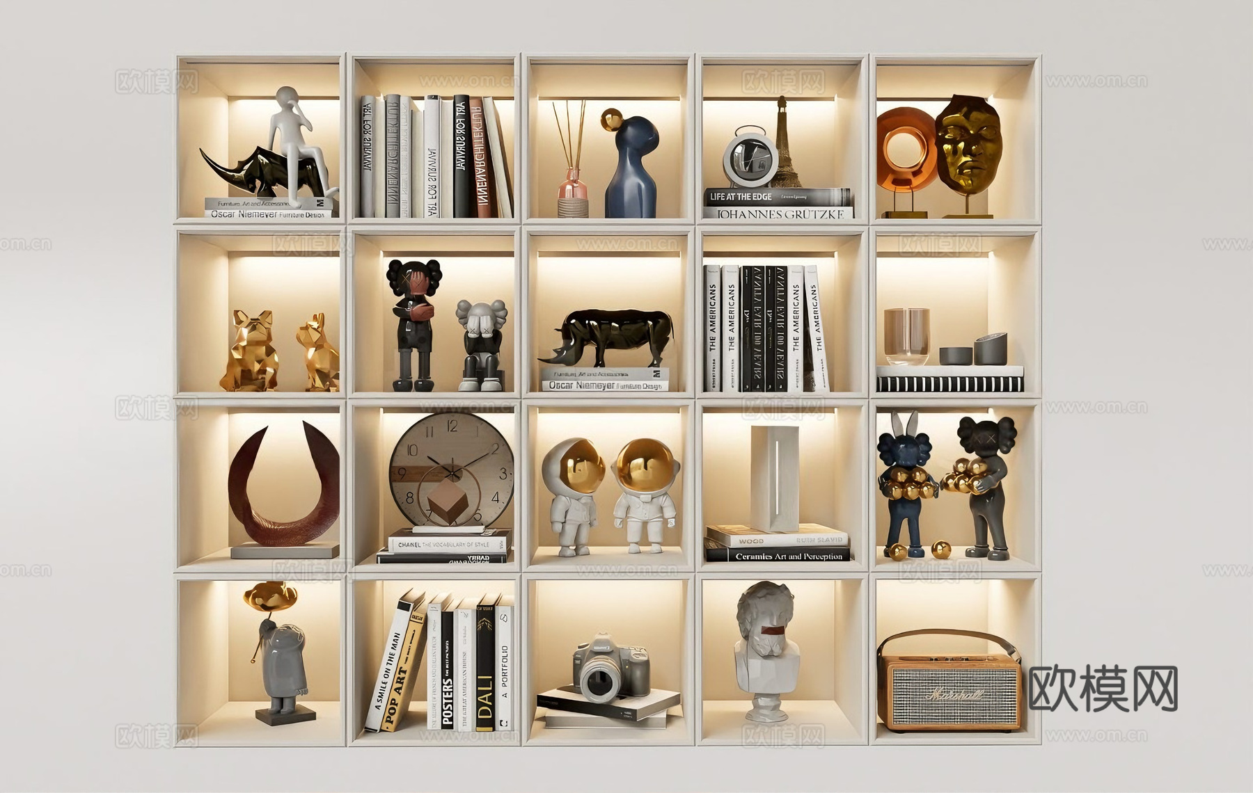 现代简约艺术摆件 雕塑 抽象人像雕塑 宇航员摆件 动物雕塑su模型