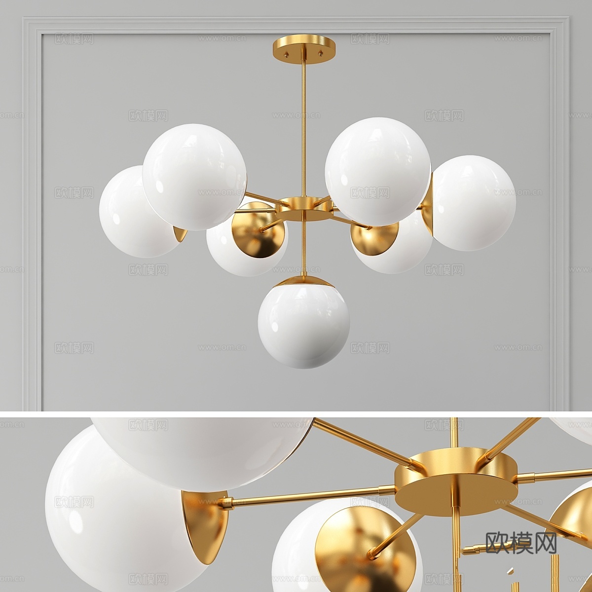 铜艺灯饰73d模型下载