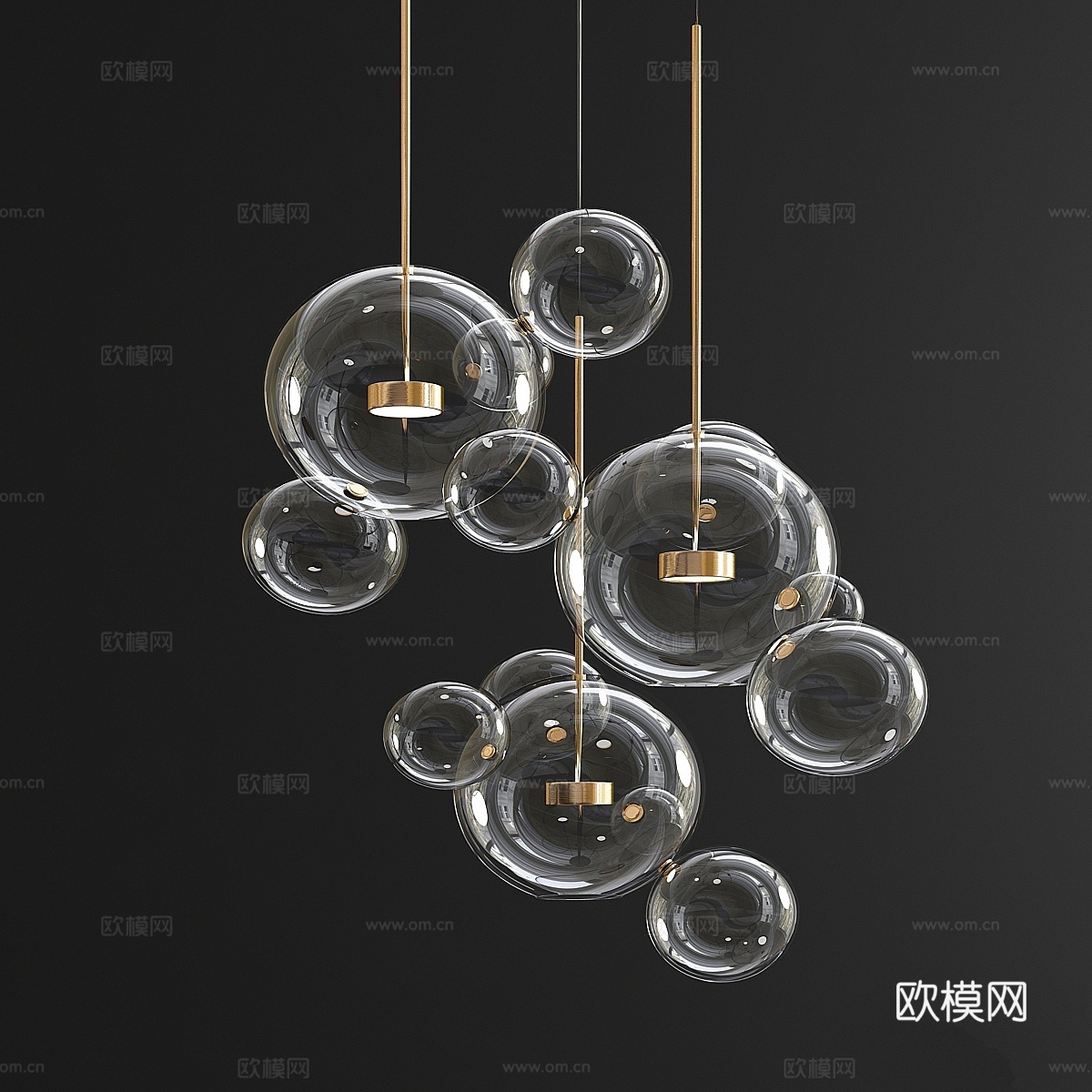 Giopato &amp; Coombes Bolle 吊灯 - 13d模型下载