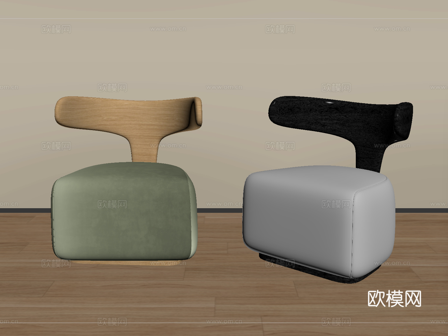 现代沙发凳 休闲椅 单椅su模型