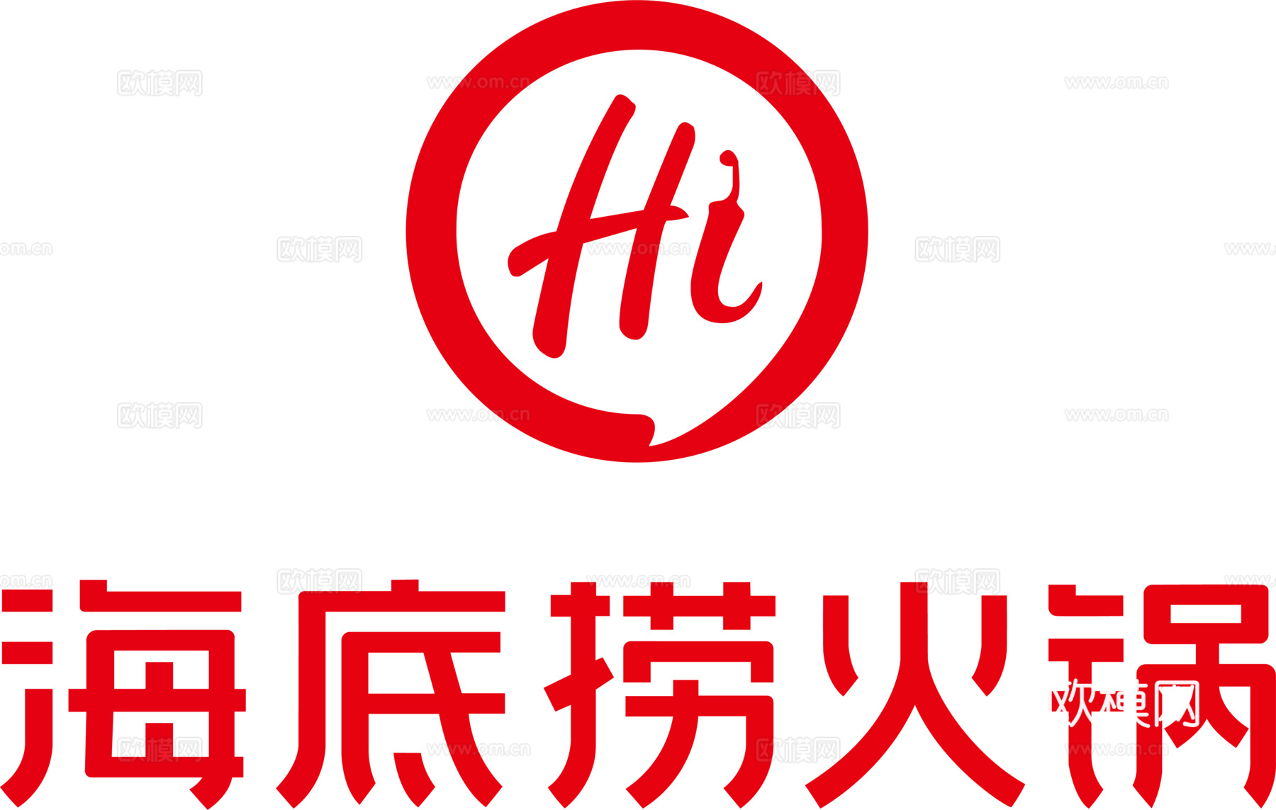 海底捞火锅，火锅店logo