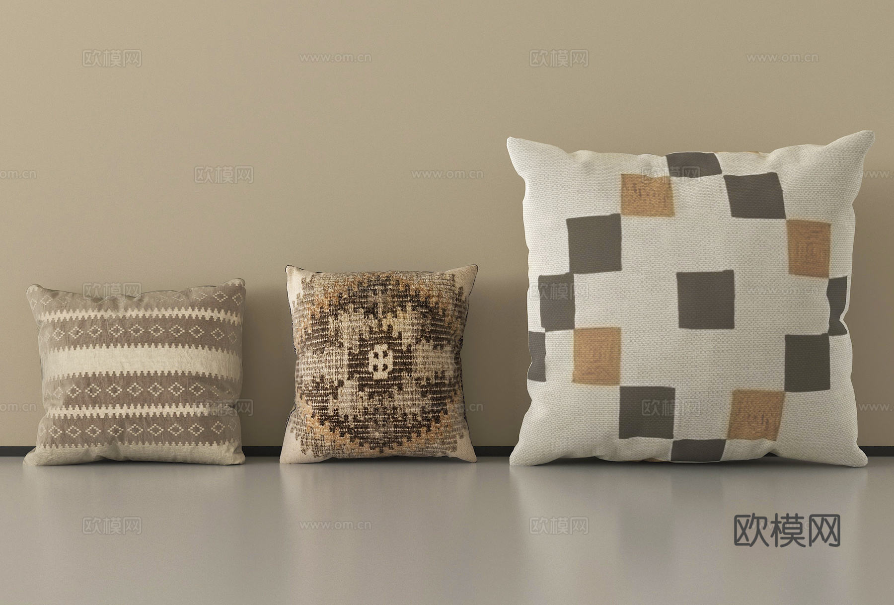 现代抱枕 装饰抱枕 布艺抱枕su模型