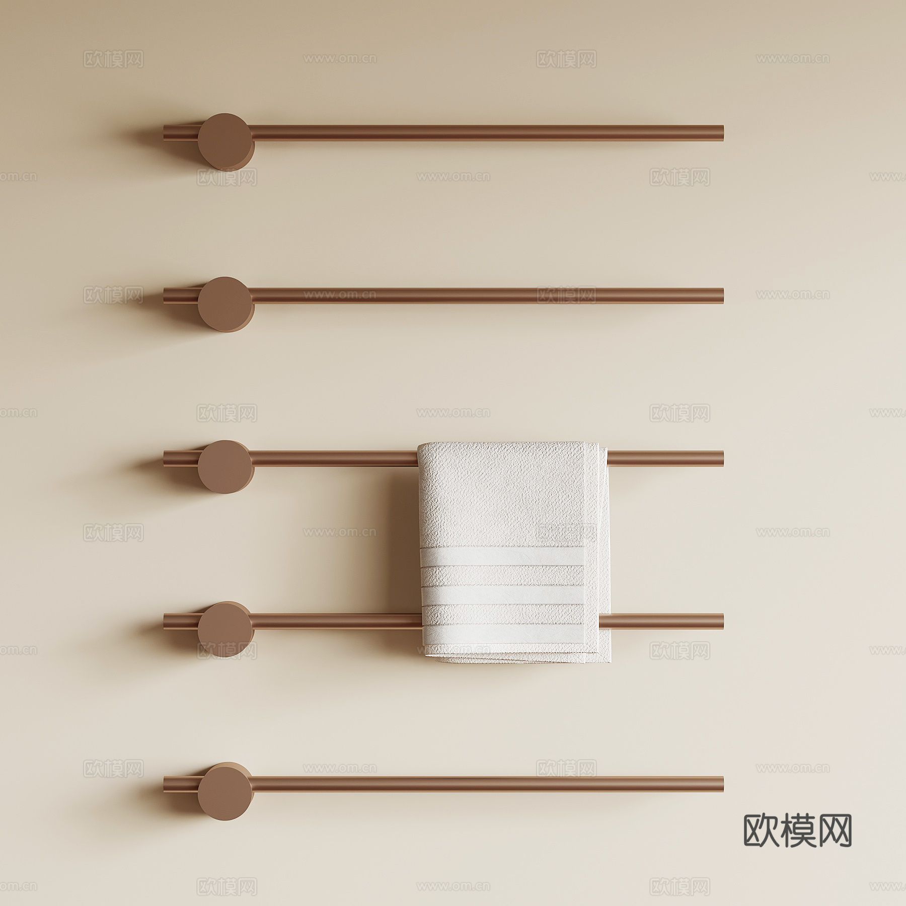 现代意式毛巾架su模型