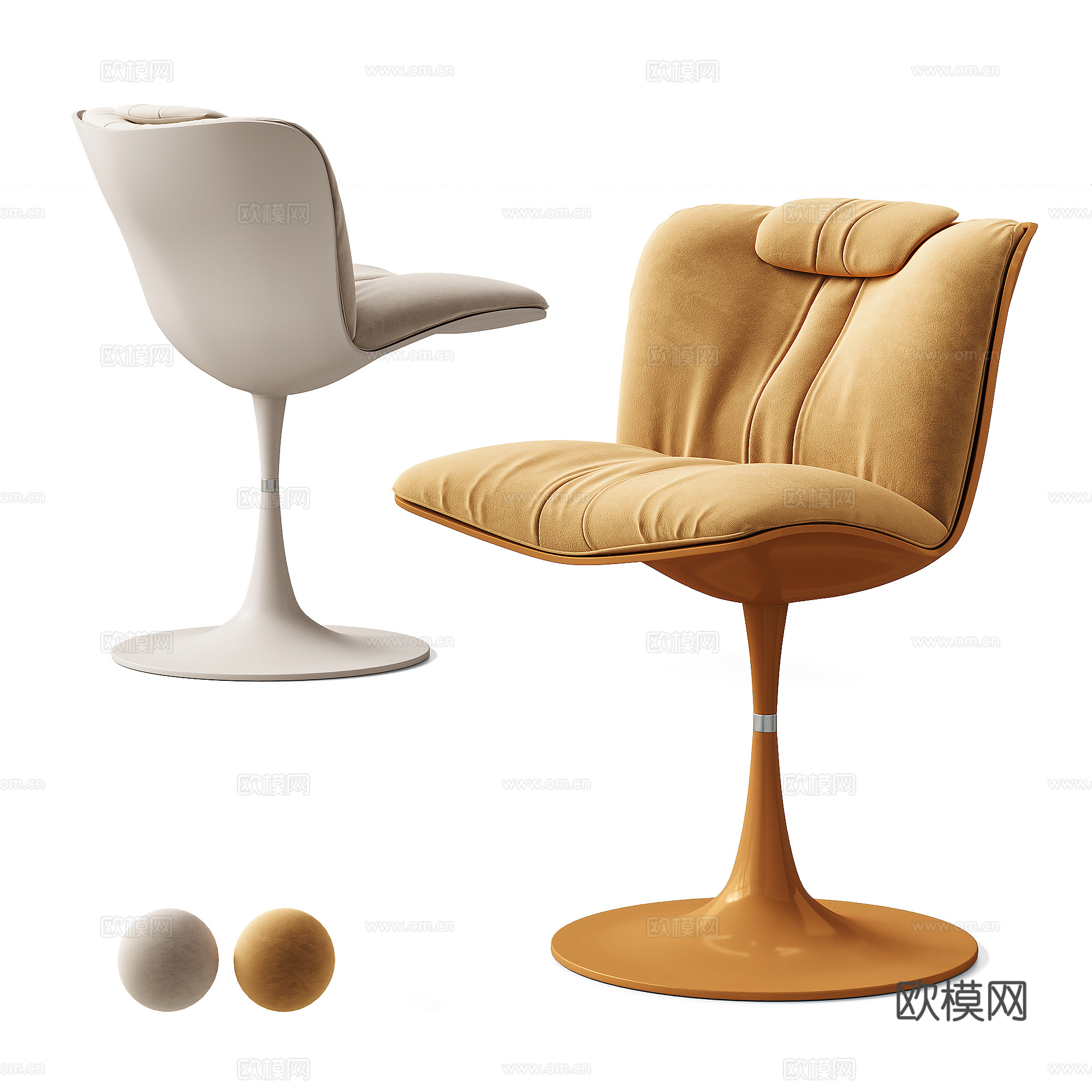 BAXTER现代单椅 休闲椅 鸭舌椅 餐椅su模型