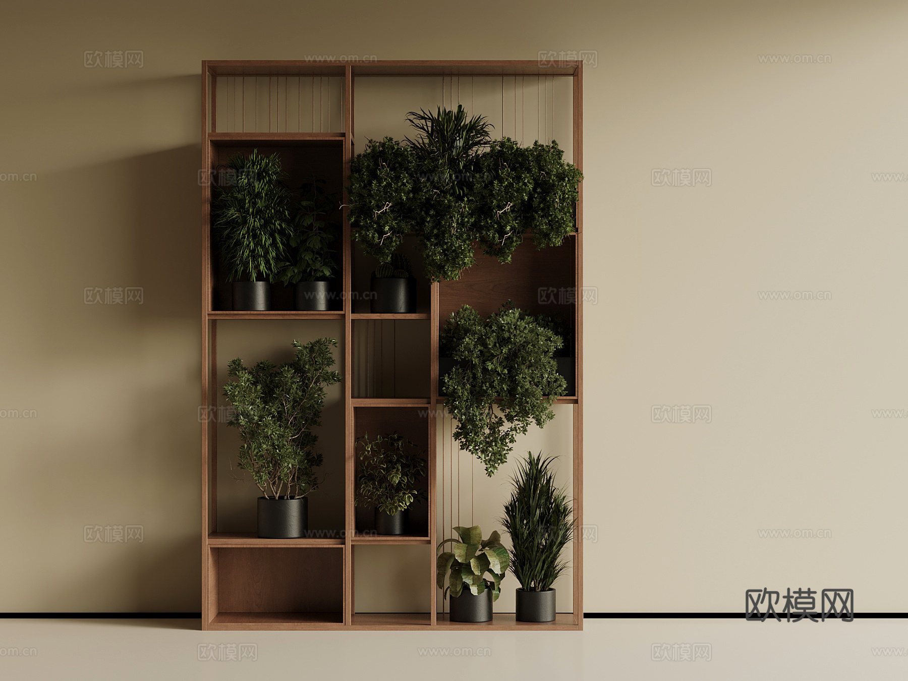 现代花架su模型