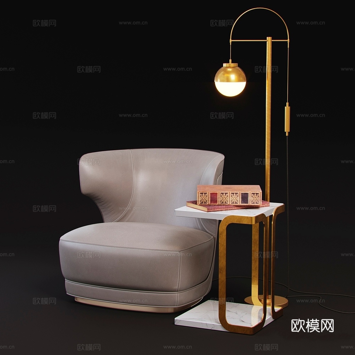 巴克斯特艾蒂安扶手椅3d模型下载