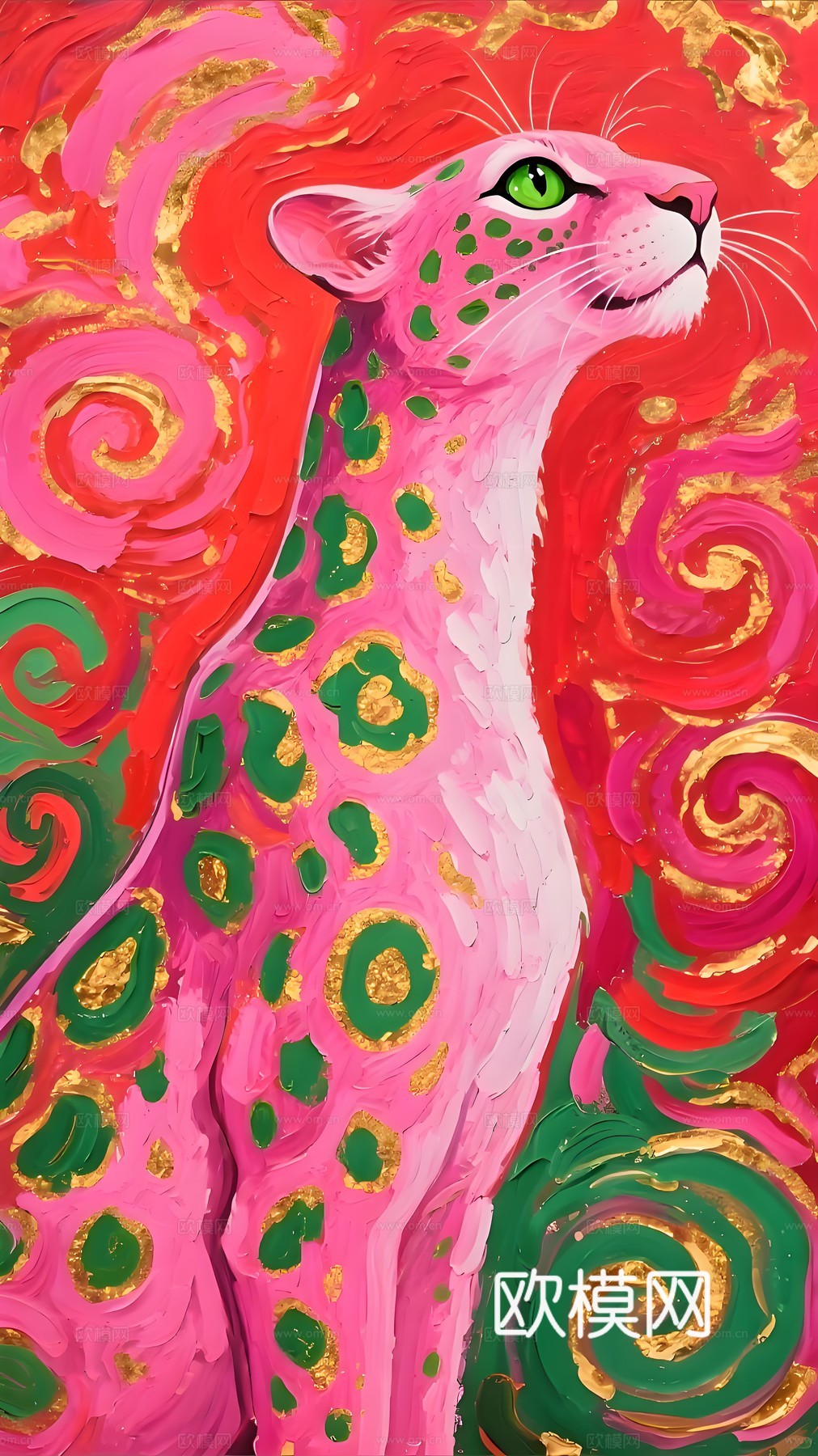 老虎豹子艺术画芯下载（渲染图6）