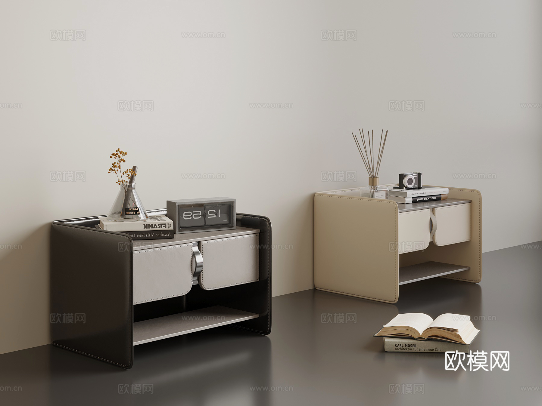 现代床头柜3d模型下载