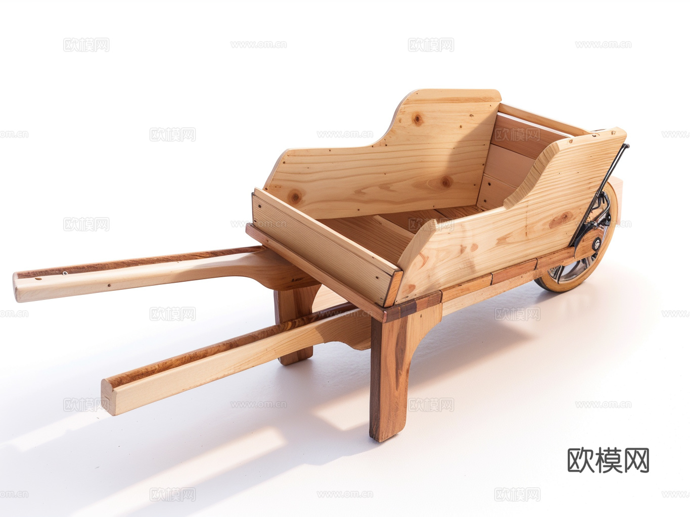 独轮车工地推车su模型