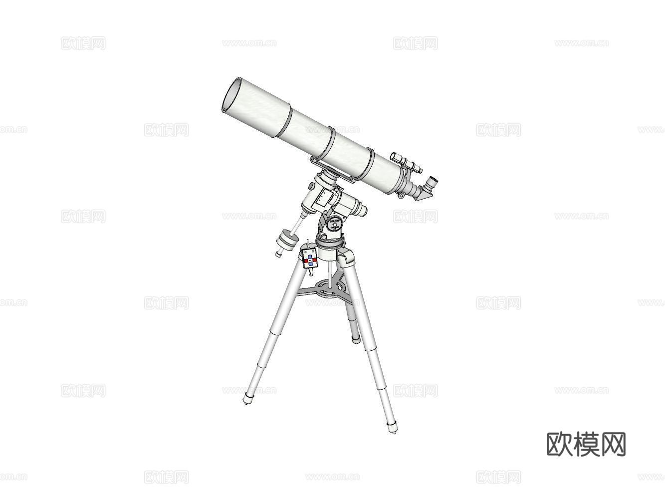 望远镜su模型下载（渲染图2）