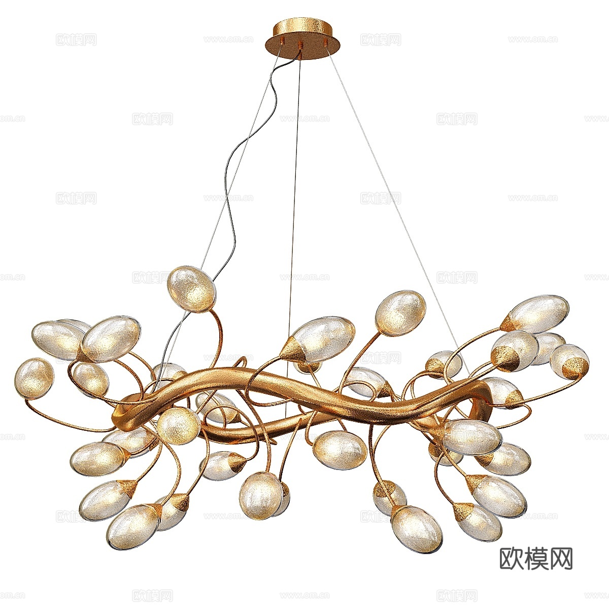 Serip莲花灯具_43d模型下载