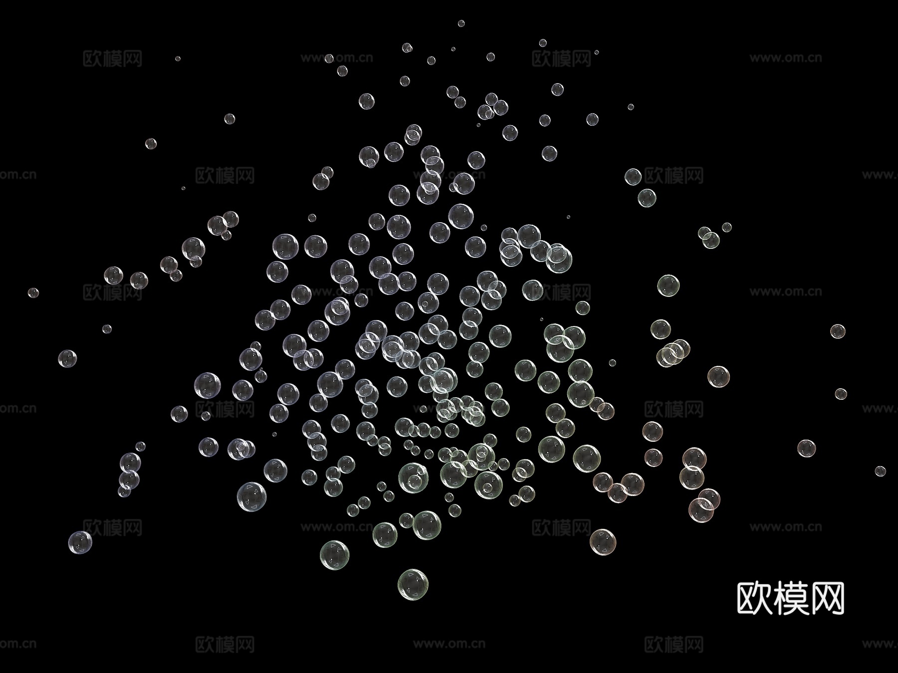 彩色泡泡 吹泡泡 肥皂泡泡 七彩泡泡 泡泡su模型