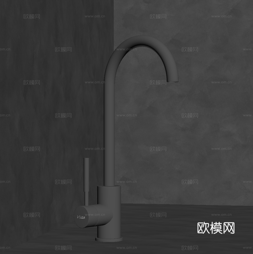 现代水龙头su模型