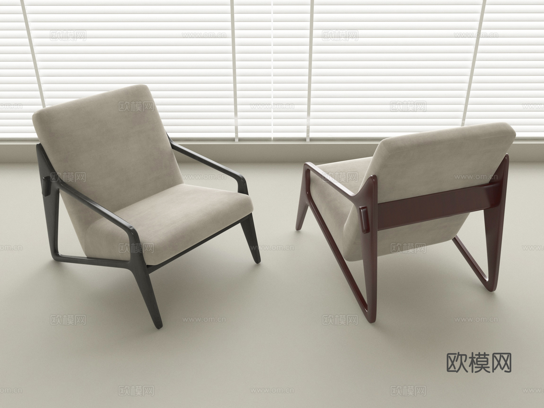 现代休闲椅 单椅 餐椅 布艺休闲椅su模型
